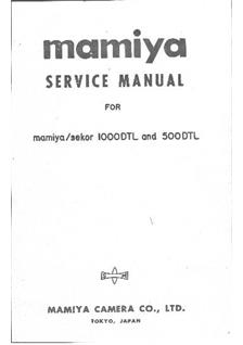 Mamiya Sekor 1000 DTL manual. Camera Instructions.